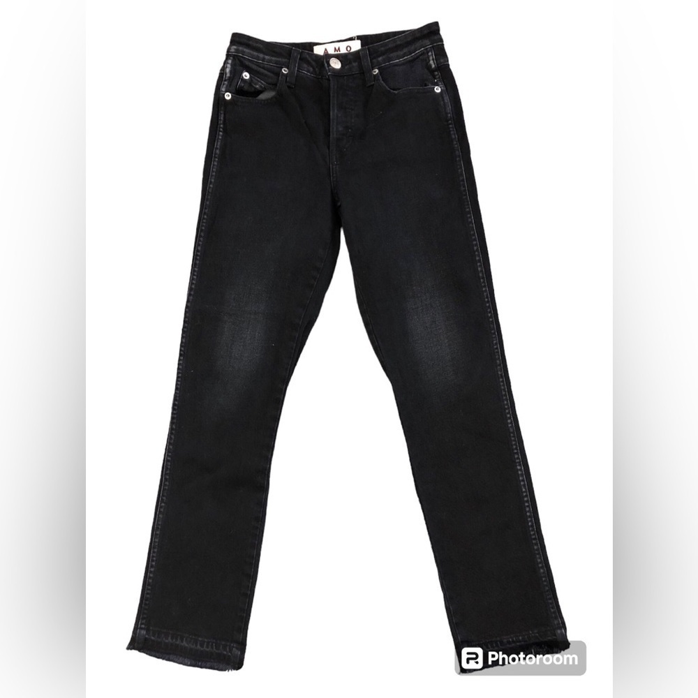AMO babe black magic high rise straight leg jeans sz 24